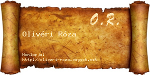 Olivéri Róza névjegykártya